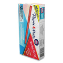 Paper Mate Write Bros. Ballpoint Pen, Stick, Medium 1 mm, Red Ink, Red Barrel, Dozen