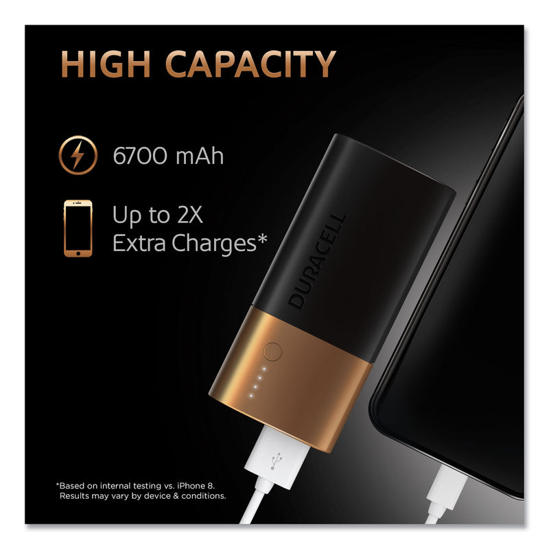 Duracell Rechargeable 6700 mAh Powerbank, 2 Day Portable Charger