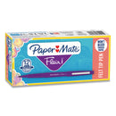 Paper Mate Point Guard Flair Felt Tip Porous Point Pen, Stick, Medium 0.7 mm, Purple Ink, Purple Barrel, Dozen