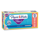 Paper Mate Point Guard Flair Felt Tip Porous Point Pen, Stick, Medium 0.7 mm, Blue Ink, Blue Barrel, Dozen