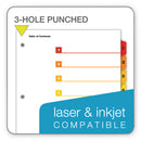 Cardinal OneStep Printable Table of Contents and Dividers, 8-Tab, 1 to 8, 11 x 8.5, White, 6 Sets