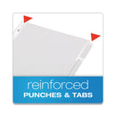 Oxford Custom Label Tab Dividers with Self-Adhesive Tab Labels, 5-Tab, 11 x 8.5, White, 25 Sets