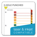 Cardinal OneStep Printable Table of Contents and Dividers, 12-Tab, Jan. to Dec., 11 x 8.5, White, Assorted Tabs, 1 Set