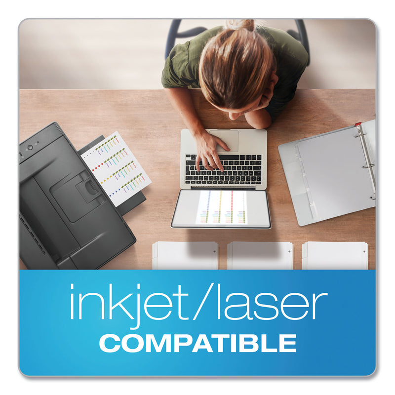 Oxford Custom Label Tab Dividers with Self-Adhesive Tab Labels, 5-Tab, 11 x 8.5, White, 5 Sets