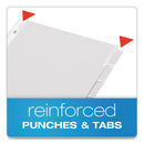 Oxford Custom Label Tab Dividers with Self-Adhesive Tab Labels, 8-Tab, 11 x 8.5, White, 25 Sets