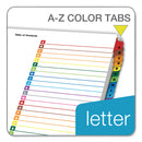 Cardinal OneStep Printable Table of Contents and Dividers, 26-Tab, A to Z, 11 x 8.5, White, Assorted Tabs, 1 Set