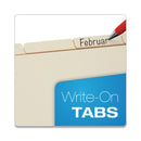 Oxford Write-On Tab Dividers, 5-Tab, 11 x 8.5, Manila, 20 Sets