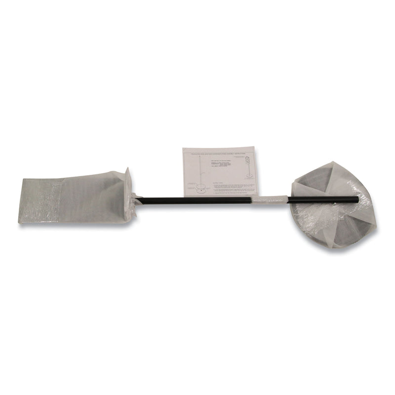 Vulcan Hand Sanitizer Stand, 12" dia x 48" h, Black