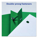 Avery Two-Pocket Folder, Prong Fastener, 0.5" Capacity, 11 x 8.5, Green, 25/Box
