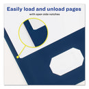 Avery Two-Pocket Folder, Prong Fastener, 0.5" Capacity, 11 x 8.5, Dark Blue, 25/Box
