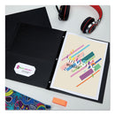 Avery Two-Pocket Folder, Prong Fastener, 0.5" Capacity, 11 x 8.5, Black, 25/Box