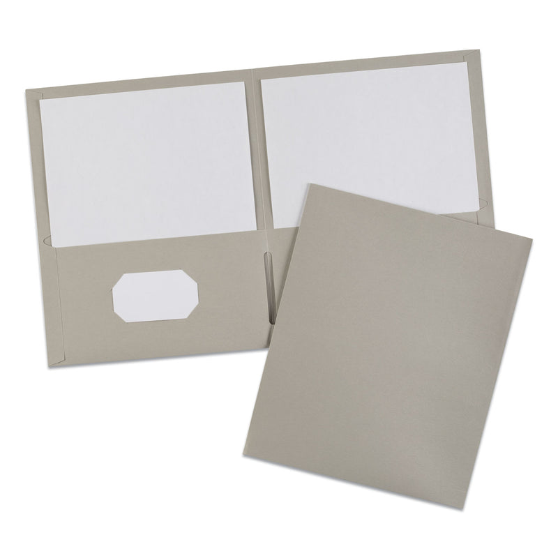 Avery Two-Pocket Folder, 40-Sheet Capacity, 11 x 8.5, Gray, 25/Box