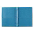 Avery Two-Pocket Folder, Prong Fastener, 0.5" Capacity, 11 x 8.5, Light Blue, 25/Box