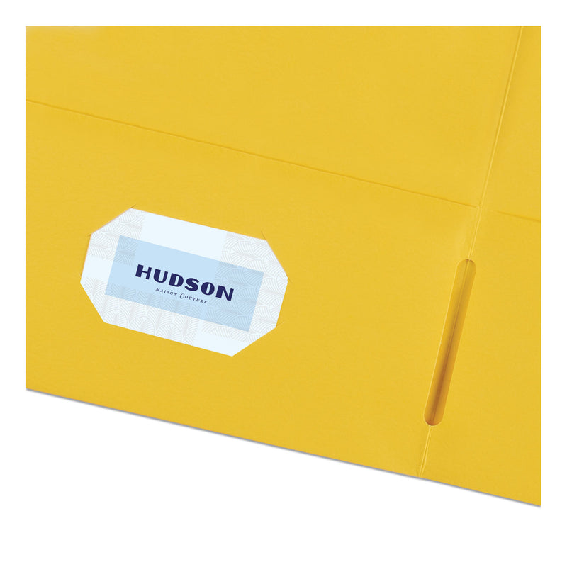 Avery Two-Pocket Folder, 40-Sheet Capacity, 11 x 8.5, Yellow, 25/Box