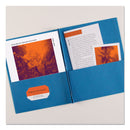 Avery Two-Pocket Folder, Prong Fastener, 0.5" Capacity, 11 x 8.5, Light Blue, 25/Box