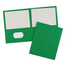 Avery Two-Pocket Folder, 40-Sheet Capacity, 11 x 8.5, Green, 25/Box