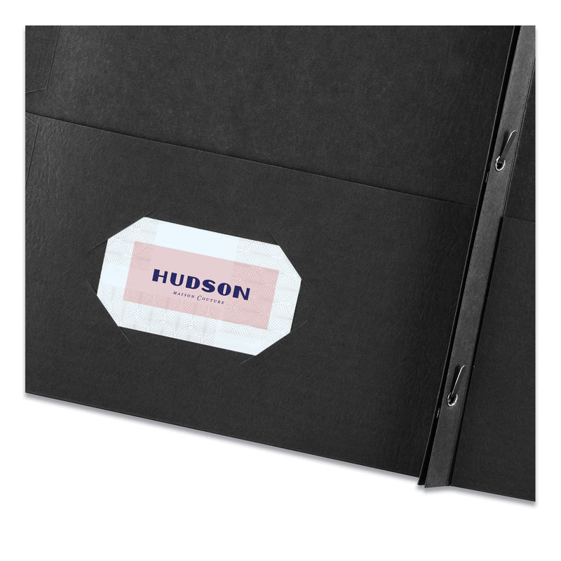 Avery Two-Pocket Folder, Prong Fastener, 0.5" Capacity, 11 x 8.5, Black, 25/Box