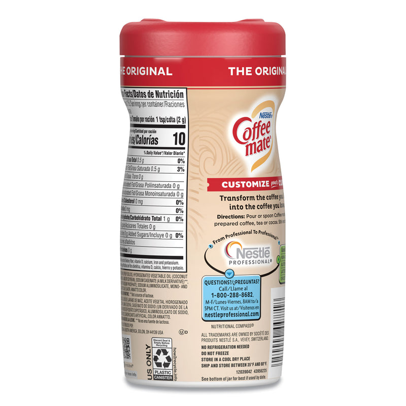Coffee mate Non-Dairy Powdered Creamer, Original, 11 oz Canister, 12/Carton