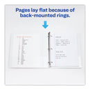 Avery Heavy-Duty Non Stick View Binder with DuraHinge and Slant Rings, 3 Rings, 1" Capacity, 11 x 8.5, White, 4/Pack