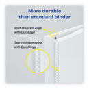 Avery Heavy-Duty Non Stick View Binder with DuraHinge and Slant Rings, 3 Rings, 2" Capacity, 11 x 8.5, White, 4/Pack