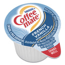 Coffee mate Liquid Coffee Creamer, French Vanilla, 0.38 oz Mini Cups, 180/Carton