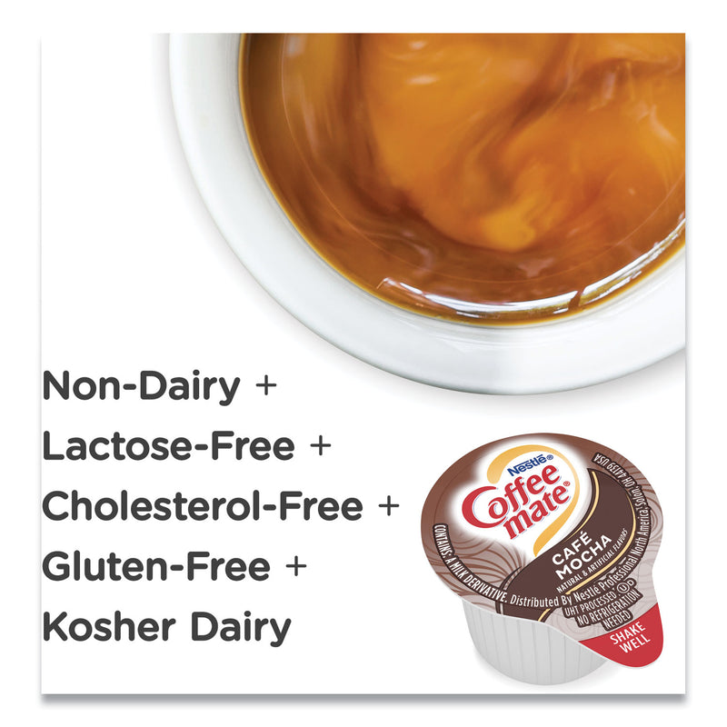 Coffee mate Liquid Coffee Creamer, Cafe Mocha, 0.38 oz Mini Cups, 50/Box