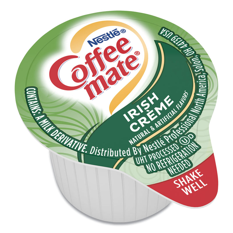 Coffee mate Liquid Coffee Creamer, Irish Creme, 0.38 oz Mini Cups, 50/Box, 4 Boxes/Carton, 200 Total/Carton