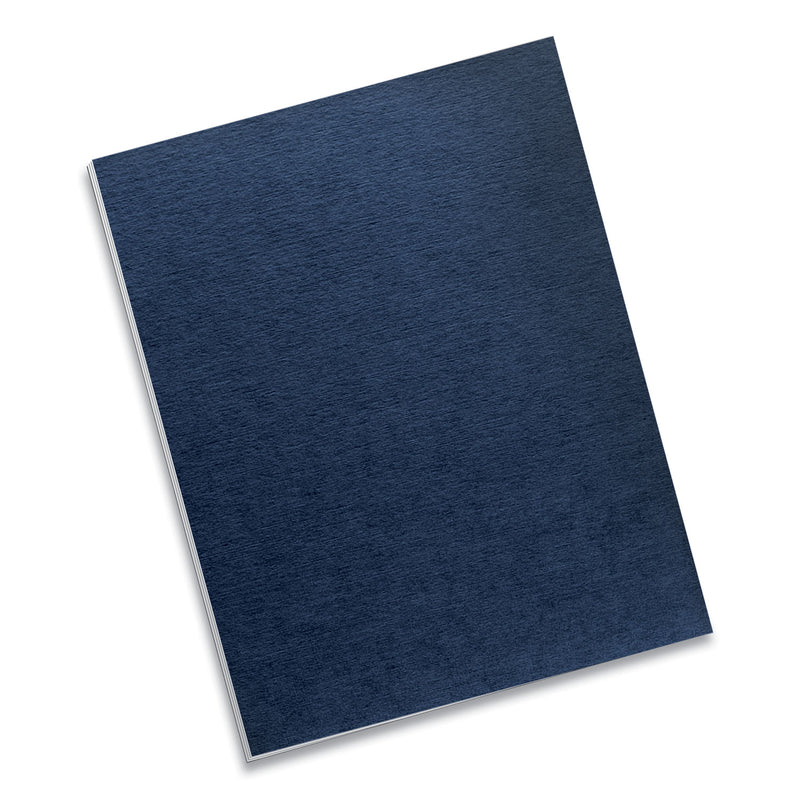 Fellowes Expressions Linen Texture Presentation Covers for Binding Systems, Navy, 11 x 8.5, Unpunched, 200/Pack