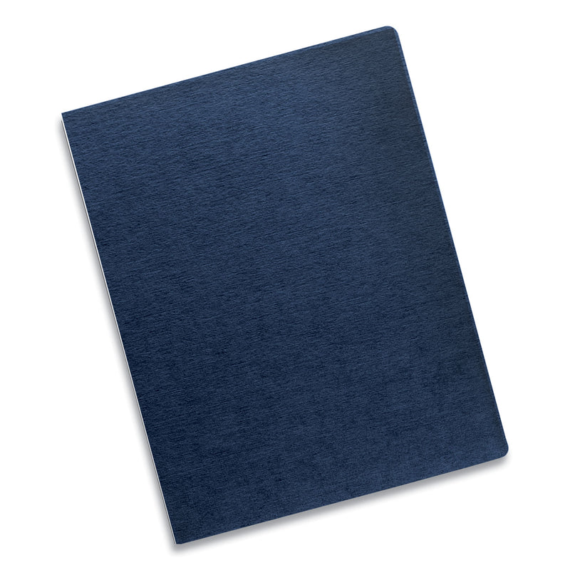 Fellowes Expressions Linen Texture Presentation Covers for Binding Systems, Navy, 11.25 x 8.75, Unpunched, 200/Pack