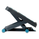 Fellowes Energizer Foot Support, 17.88w x 13.25d x 4 to 6.5h, Charcoal/Blue/Gray