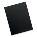 Fellowes Futura Presentation Covers for Binding Systems, Opaque Black, 11.25 x 8.75, Unpunched, 25/Pack