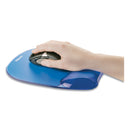 Fellowes Gel Crystals Mouse Pad with Wrist Rest, 7.87 x 9.18, Blue