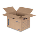 Bankers Box SmoothMove Basic Moving Boxes, Regular Slotted Container (RSC), Small, 12" x 16" x 12", Brown/Blue, 25/Bundle