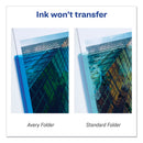 Avery Lay Flat View Report Cover, Flexible Fastener, 0.5" Capacity, 8.5 x 11, Clear/Blue