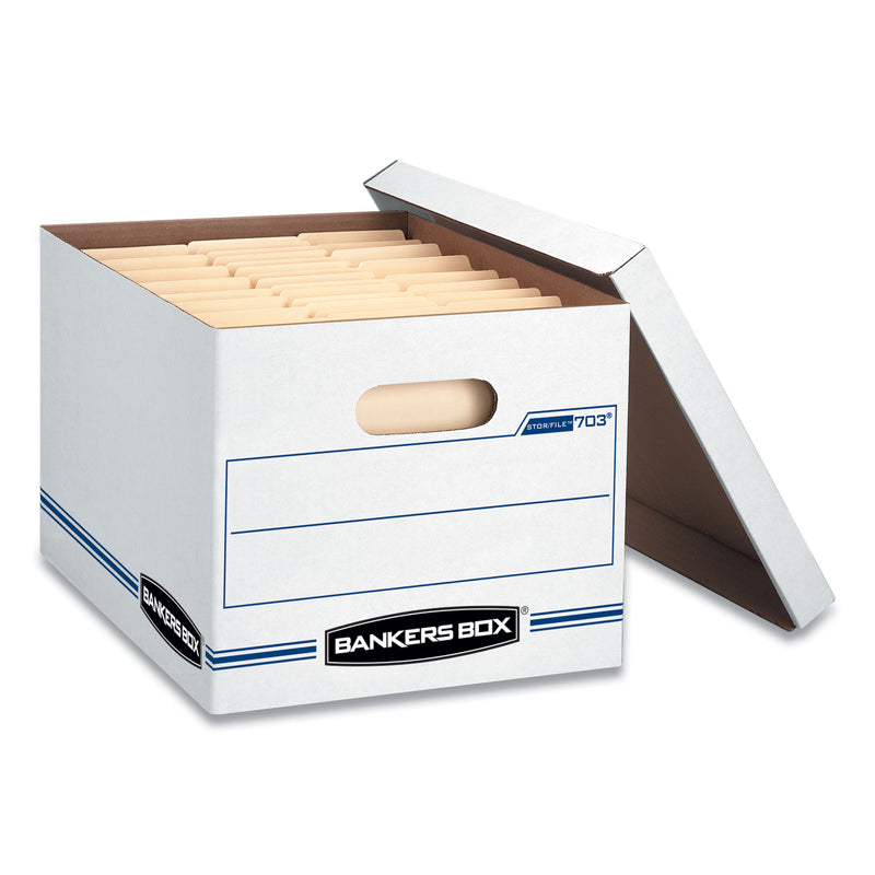 Bankers Box STOR/FILE Basic-Duty Storage Boxes, Letter/Legal Files, 12" x 16.25" x 10.5", White, 20/Carton