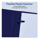 Avery Lay Flat View Report Cover, Flexible Fastener, 0.5" Capacity, 8.5 x 11, Clear/Blue