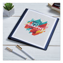 Avery Lay Flat View Report Cover, Flexible Fastener, 0.5" Capacity, 8.5 x 11, Clear/Blue