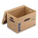 Bankers Box SmoothMove Maximum Strength Moving Boxes, Half Slotted Container (HSC), Medium, 12.25" x 18.5" x 12", Brown/Blue, 8/Pack