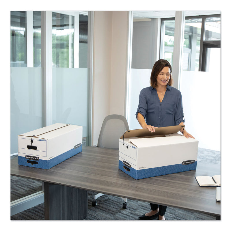 Bankers Box STOR/FILE Medium-Duty Strength Storage Boxes, Letter Files, 12" x 24.13" x 10.25", White, 20/Carton