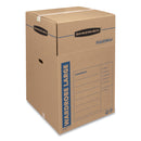 Bankers Box SmoothMove Wardrobe Box, Regular Slotted Container (RSC), 24" x 24" x 40", Brown/Blue, 3/Carton