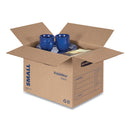 Bankers Box SmoothMove Basic Moving Boxes, Regular Slotted Container (RSC), Small, 12" x 16" x 12", Brown/Blue, 25/Bundle