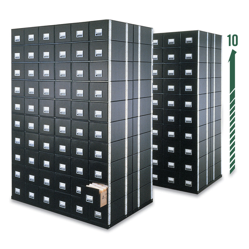 Bankers Box STAXONSTEEL Maximum Space-Saving Storage Drawers, Letter Files, 14" x 25.5" x 11.13", Black, 6/Carton