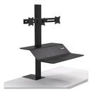 Fellowes Lotus VE Sit-Stand Workstation - Dual, 29" x 28.5" x 42.5", Black