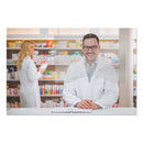 deflecto Hanging Barrier, 35.75" x 24", Acrylic, Clear, 2/Carton