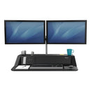 Fellowes Lotus DX Sit-Stand Workstation, 32.75" x 24.25" x 5.5" to 22.5", Black