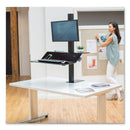 Fellowes Lotus VE Sit-Stand Workstation, 29" x 28.5" x 27.5" to 42.5", Black