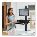 Fellowes Lotus VE Sit-Stand Workstation, 29" x 28.5" x 27.5" to 42.5", Black