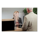 deflecto Counter Top Barrier with Pass Thru, 27" x 6" x 23.75", Acrylic, Clear, 2/Carton