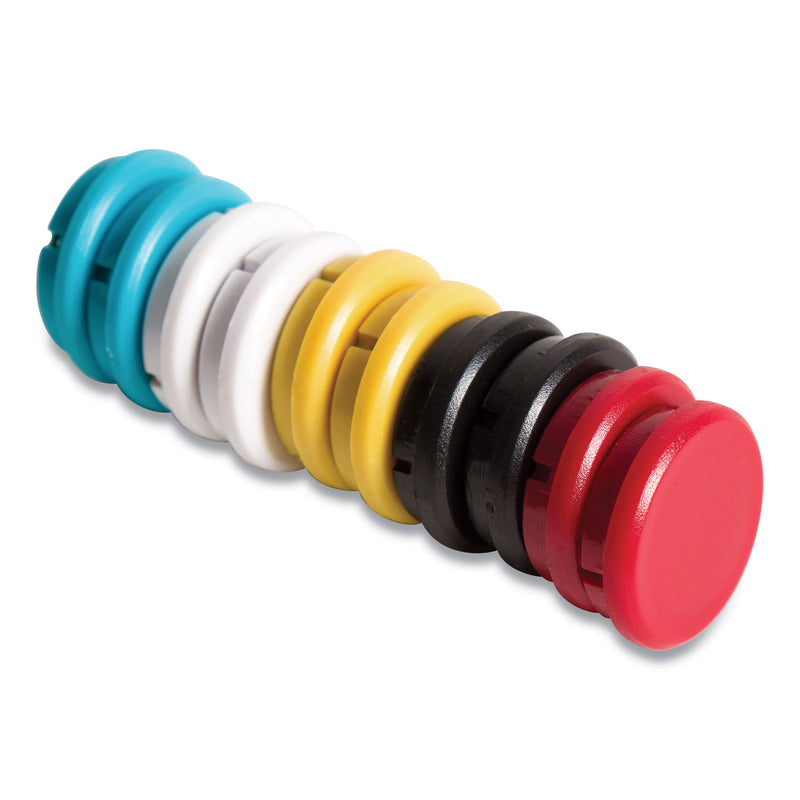 U Brands Board Magnets, Circles, Assorted Colors, 0.75" Diameter, 10/Pack