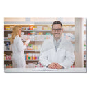 deflecto Hanging Barrier, 23.75" x 35.75", Acrylic, Clear, 2/Carton